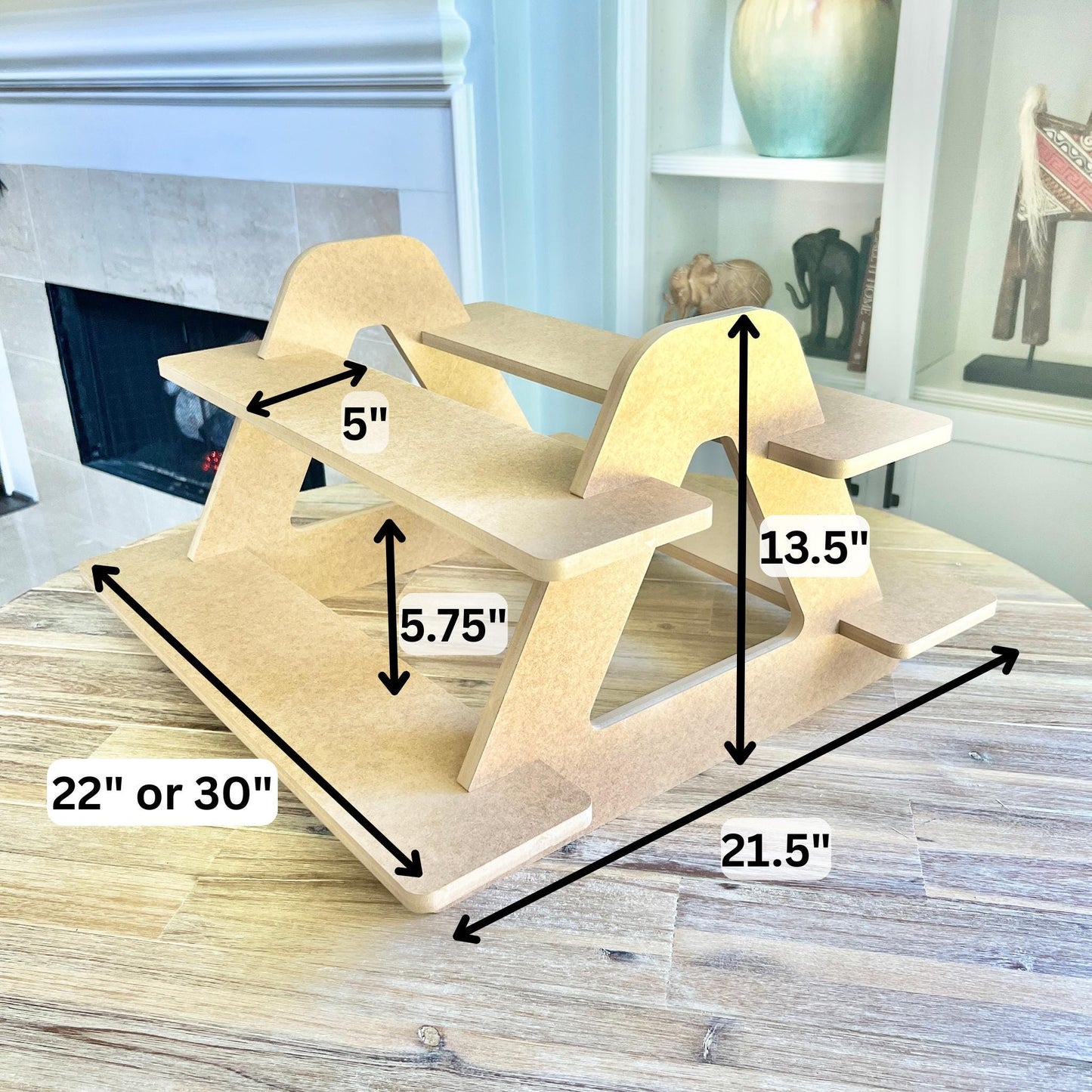 2-Tier HDF Display Stand: Dual Sided Vendor Market Display