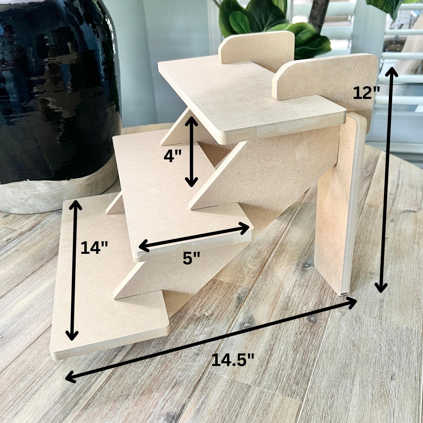 HDF Tiered Display Stand Bundle: Market and Craft Fair Tabletop Shelving