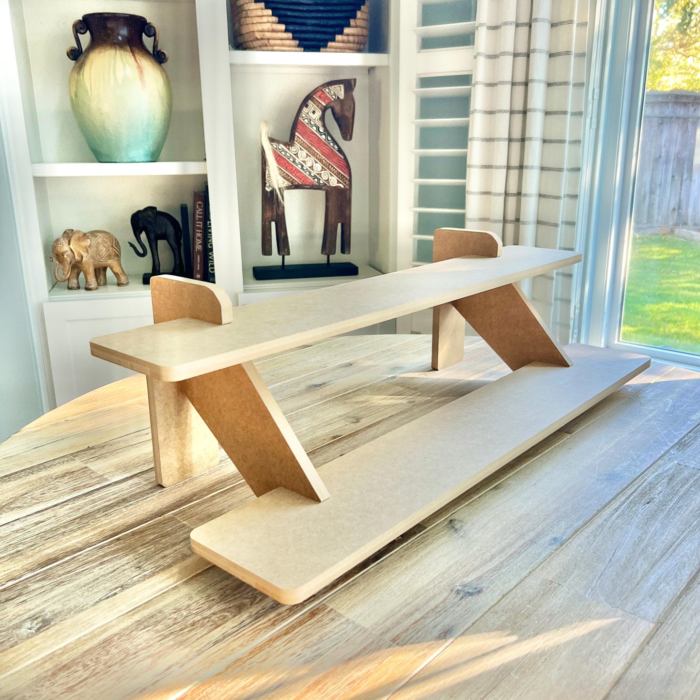 2-Tier HDF Display Stand:  Tiered 30" Shelves for Craft Shows and Markets