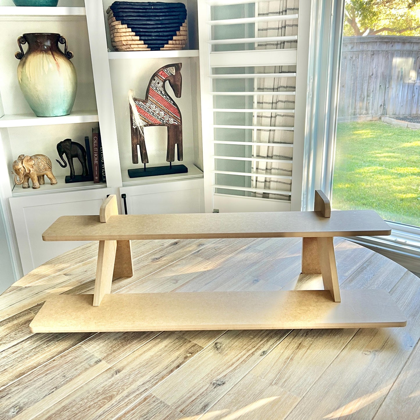 2-Tier HDF Display Stand:  Tiered 30" Shelves for Craft Shows and Markets