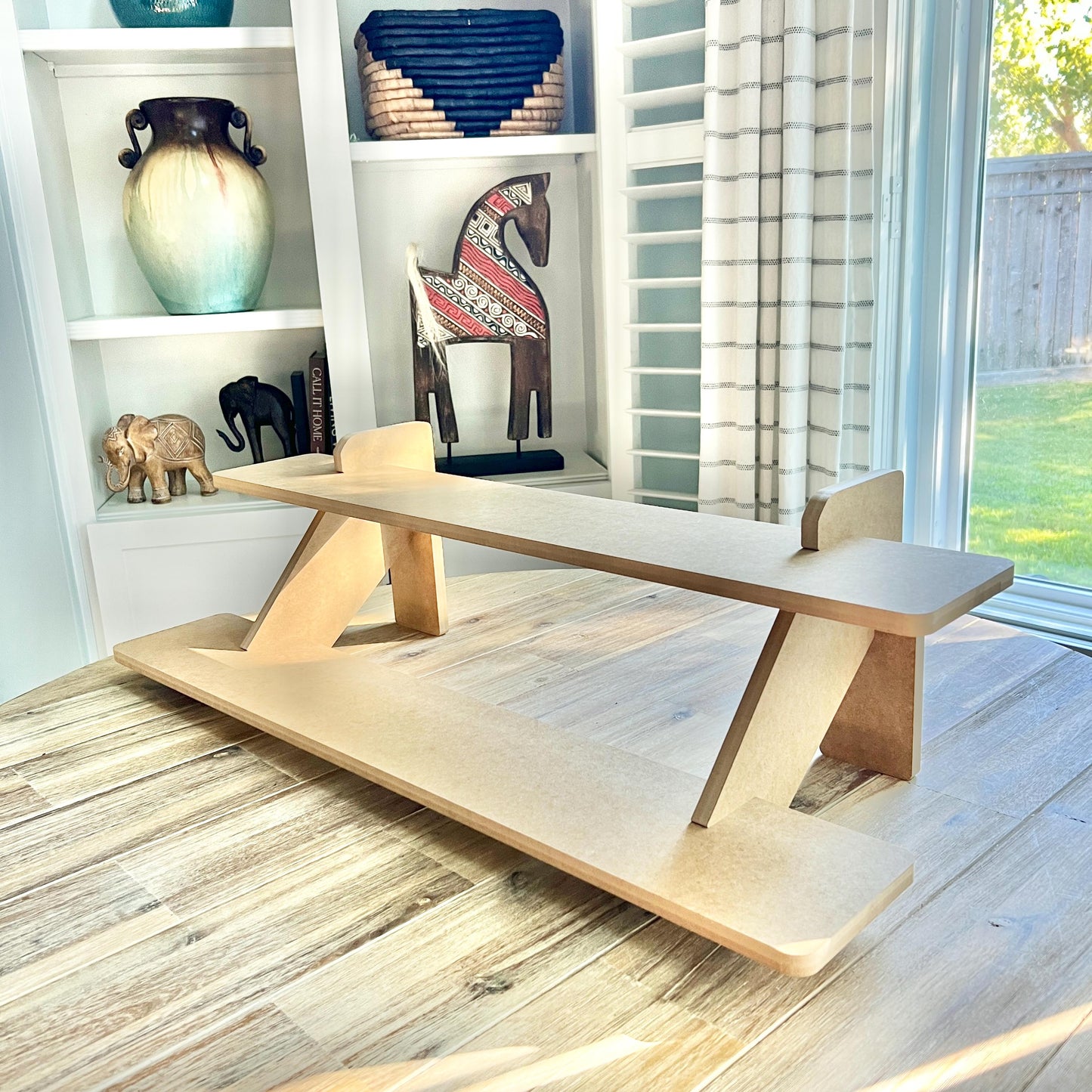 2-Tier HDF Display Stand:  Tiered 30" Shelves for Craft Shows and Markets