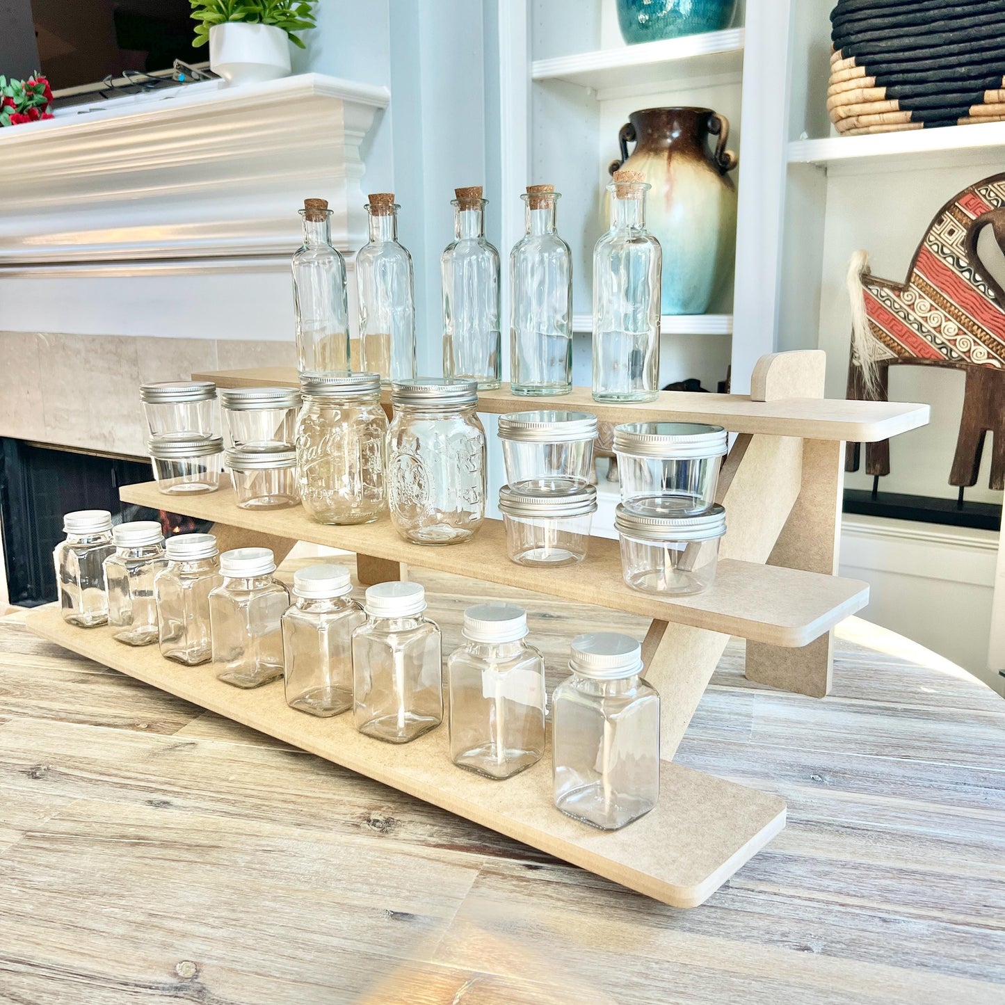 3-Tier HDF Display Stand: 30" Craft Show Tiered Display