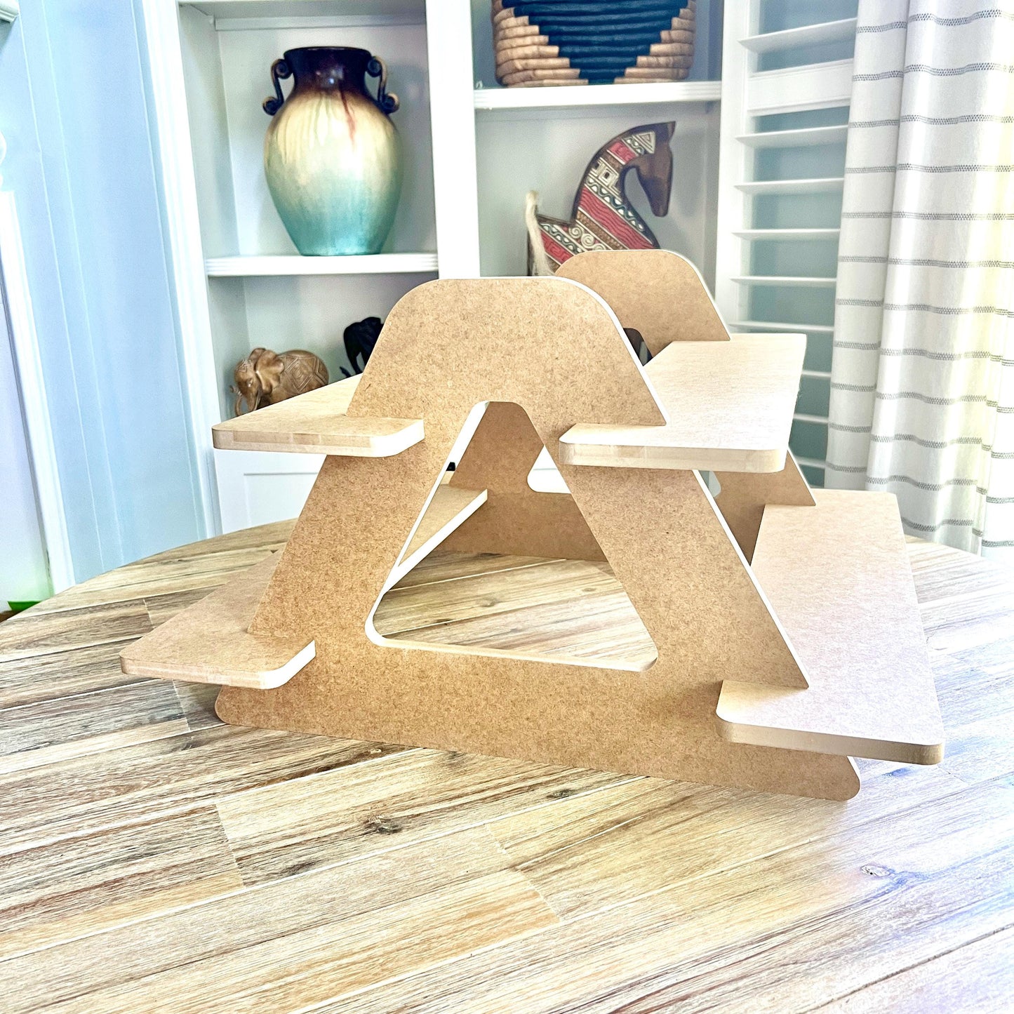 2-Tier HDF Display Stand: Dual Sided Vendor Market Display