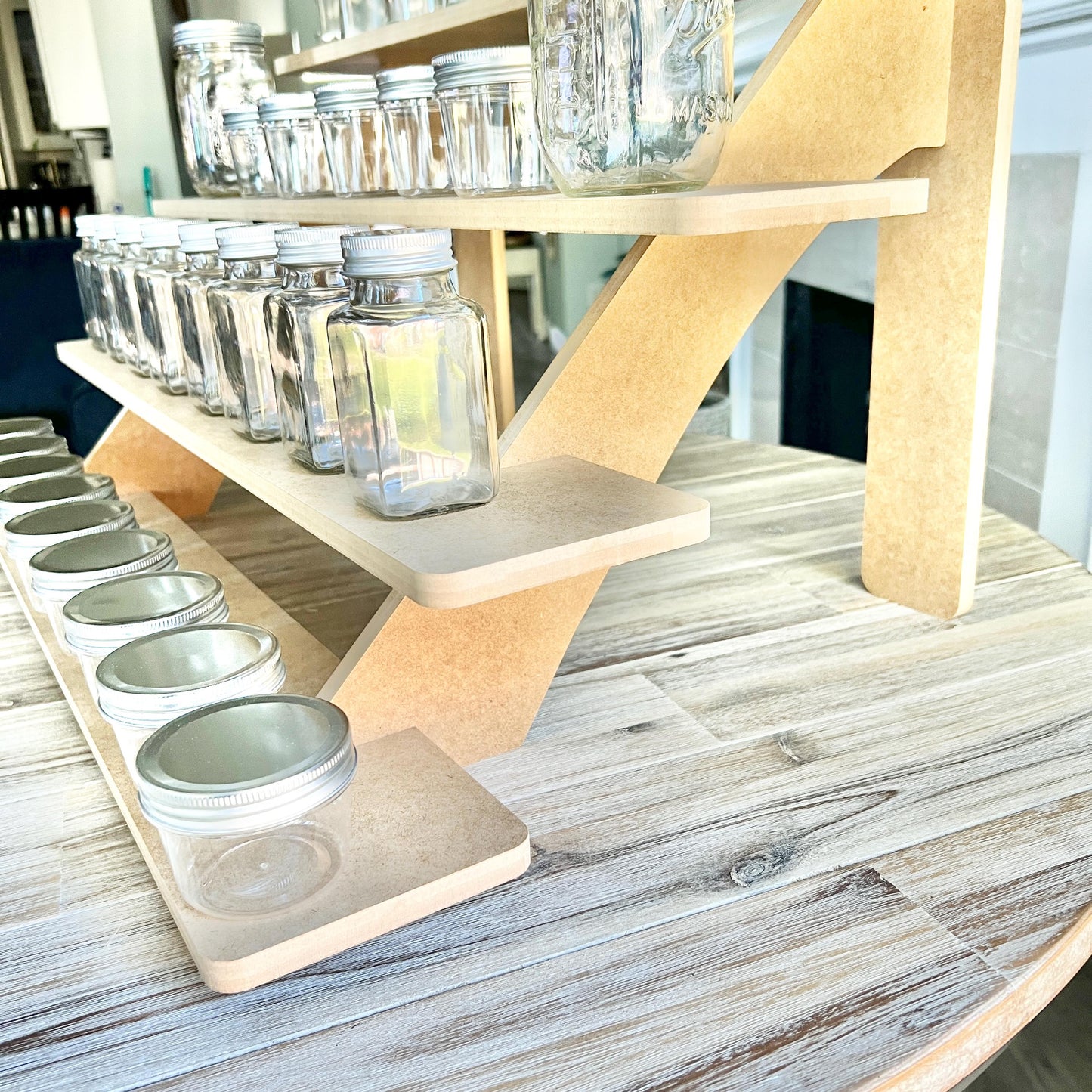 4-Tier HDF Display Stand: Tabletop 30" Shelving Display