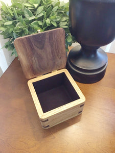 Hayden - Oak and Walnut Keepsake Box